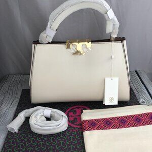 NWT Tory Burch Eleanor Spazzolato Satchel Bag